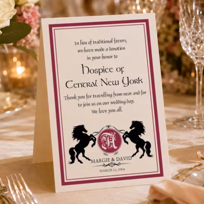 Tented Donation Card